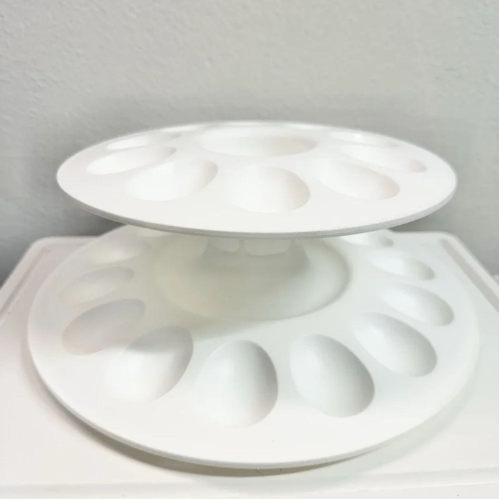 Tupperware White Deviled Egg Keeper Insert Trays Set of 2 Replacement Parts‎